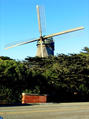 Windmill at Great Highway Entrance to Golden Gate Park- (medium sized photo)